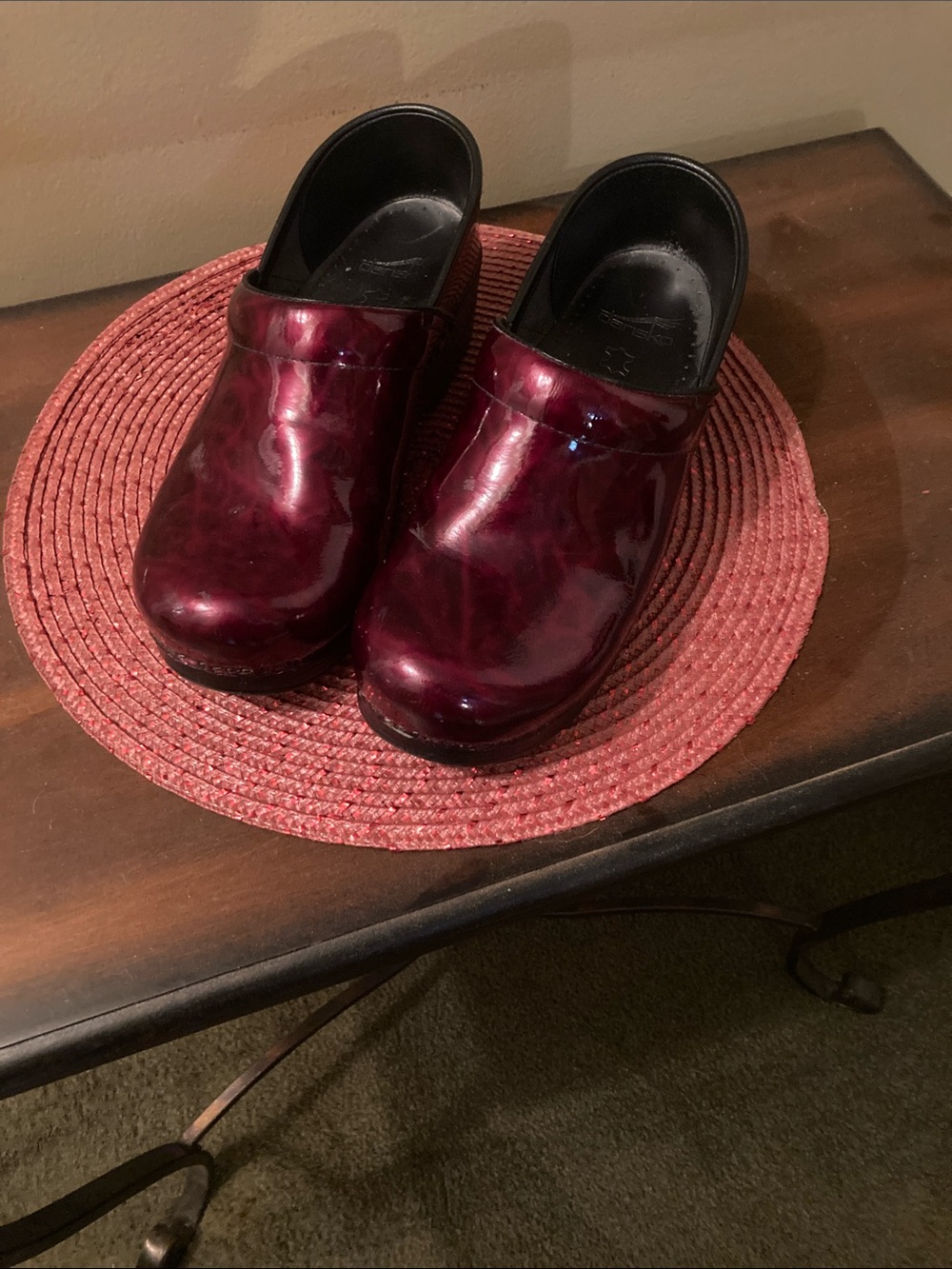 Women’s Burgundy Slip-On Clogs..Dansko size 39
